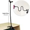 Flexible Metal Phone Stand with Clamp for Live Broadcasts and Selfies