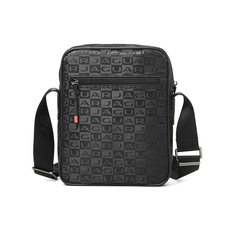 New JAGUAR Cow Leather With Fabric Shoulder Bag Regular Men's Black JA1T1220031101