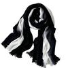Personalized hand-painted cotton scarf women's short beard gradual change color travel shawl Yunnan Dali blue and white tie-dyed silk scarf