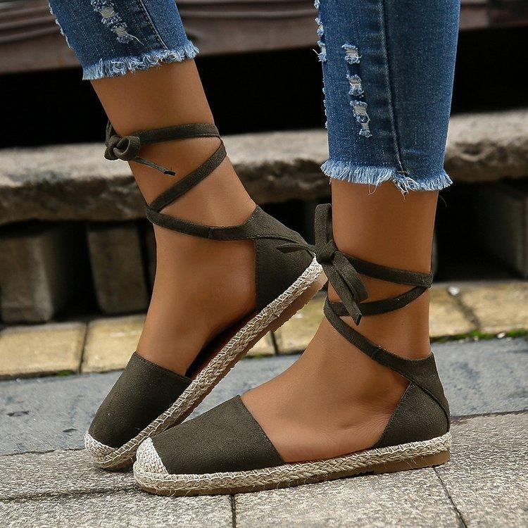 

Повседневные женские туфли большого размера Сандалии Закрытый носок Плоские шлепанцы 43 армия зеленый