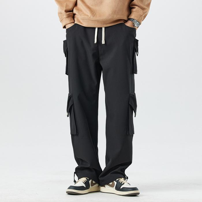 Spring and Summer New American Quick-drying Straight Overalls Men's Loose Trendy Brand Multi-pocket Boys' Drape Autumn Casual Trendy