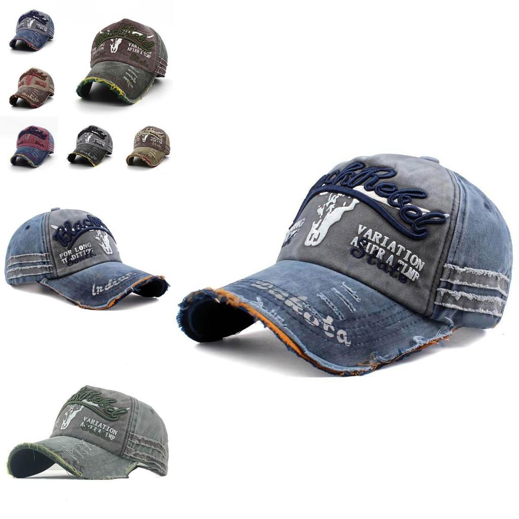 Vintage Distressed Denim Baseball Cap For Men And Women Durable And Stylish Hat