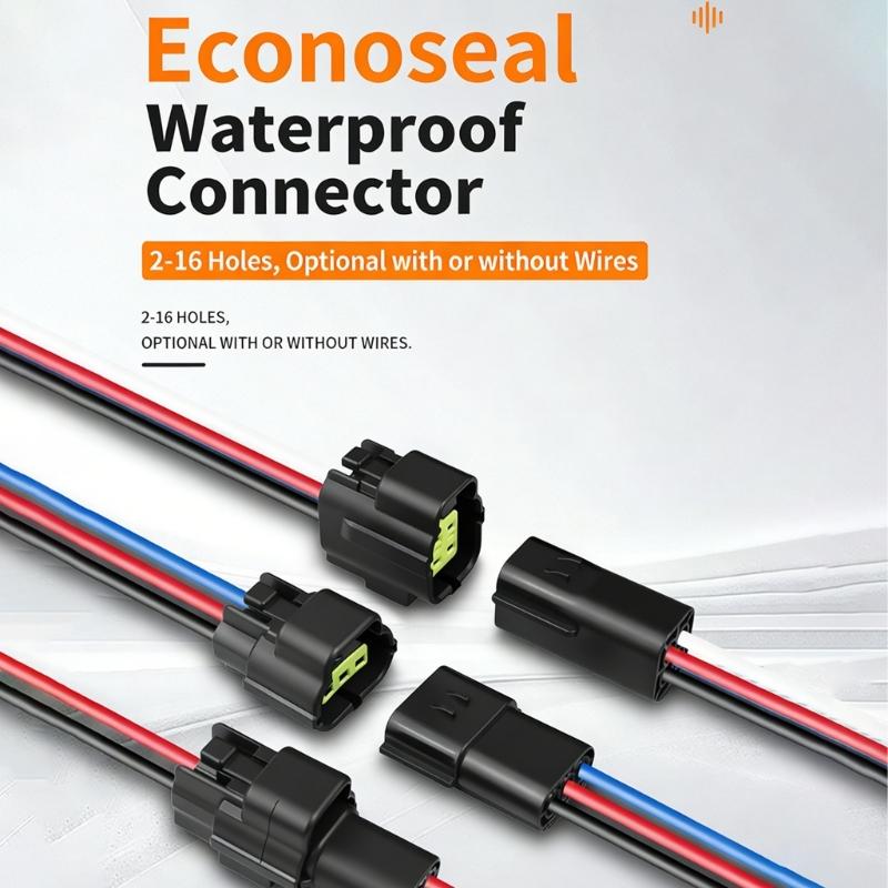 Plastic Waterproof Terminals Connector Electrical Plugs Connector Upgrades for Automotive & Outdoor Electrical Application