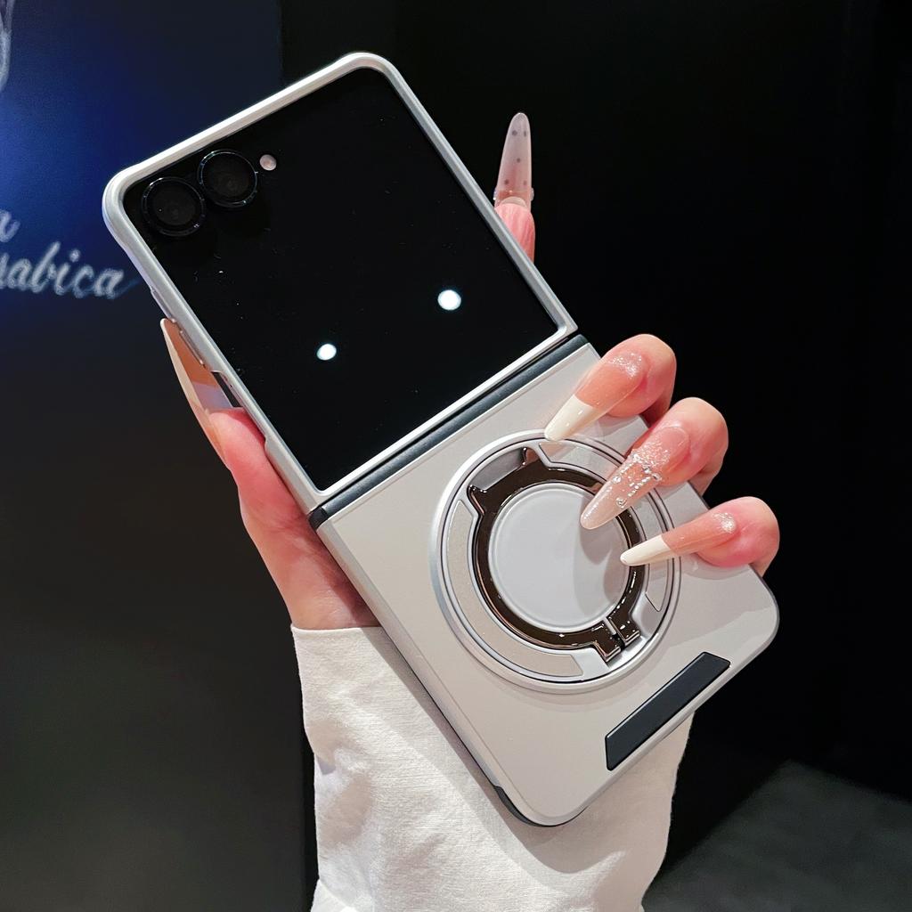 Mech Wind 360 Magnetic Rotating Ring Holder Case for Samsung Z Flip 8 7FE 6 Shockproof Wear Resistant For Magsafe Slim Fit Cover
