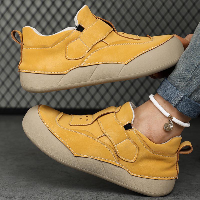 Damen Frühling 2026 Brot Schuhe: Weiße Schuhe mit dicker Sohle für Hosen mit weitem Bein, Lässiger Stil