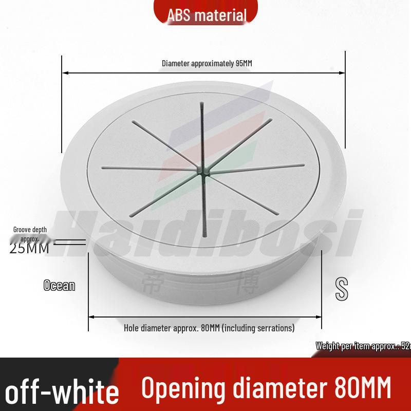 Desktop Decorative Cable Management and Sealing Cover for Desk Cable Holes