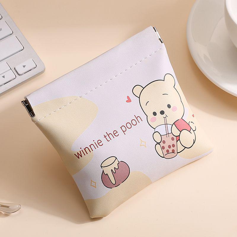 Mini-Kosmetik- und Essentials-Tasche im Cartoon-Stil - Tragbare Lippenstift-, Kopfhörer- und Kabeltasche für Damen mit Automatikverschluss