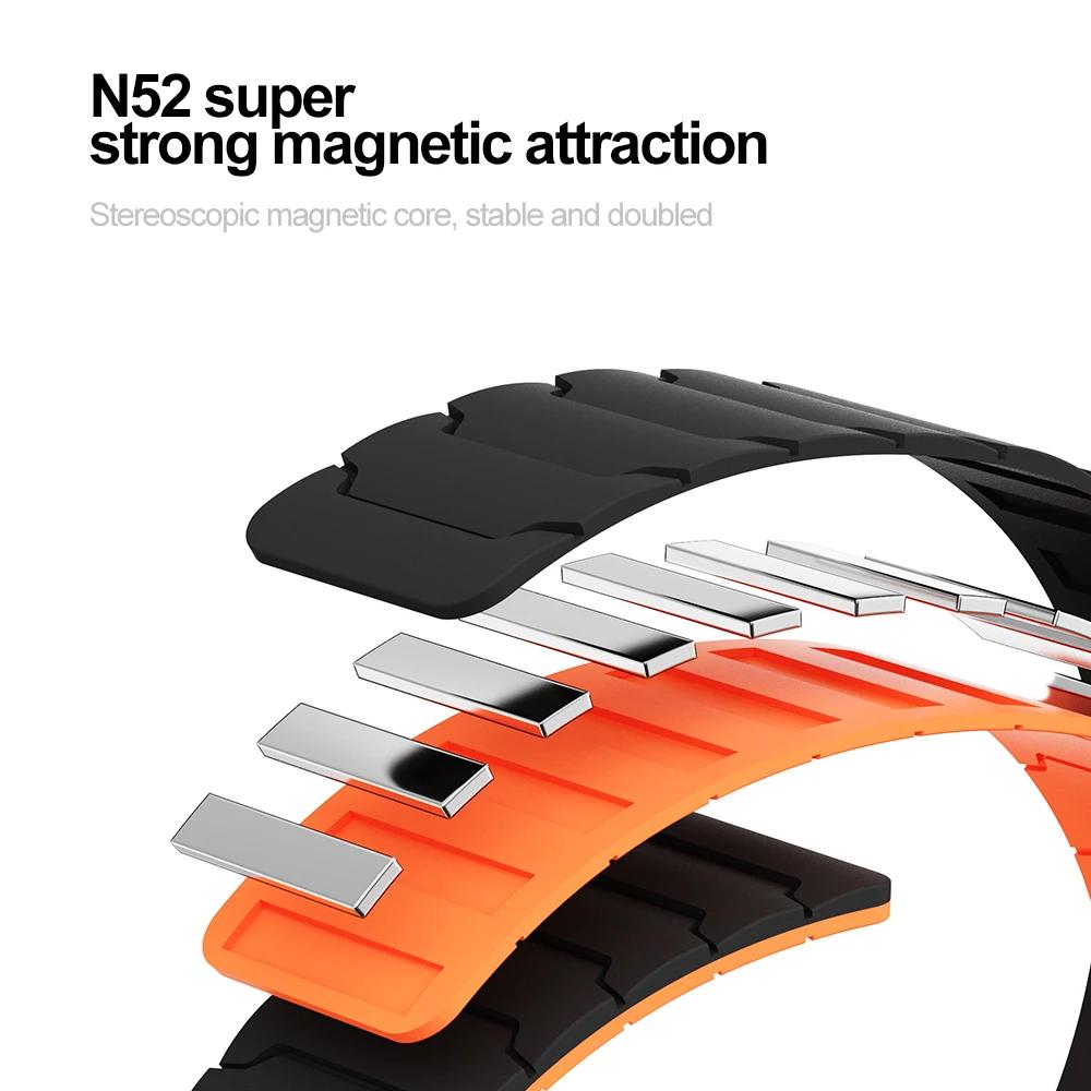 Magnetic Silicone Strap for 20mm 22mm Huawei Watch GT4/5/5/6 Pro GT6 46mm Sport Band for Amazfit Active 2/GTS/GTR/Bip 6/Balance2