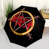 1pc Slayer Music Automatic Umbrella 8 Rib Portable Folding Black Iron Frame for Outdoor, Beach, Travel 0905213