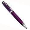 Xezo Incognito Brass Ballpoint Purple Serial Parts Purple Pen, Metallic, Diamond-Cut Engraving, Number, Platinum-Plated (Secret B-2)