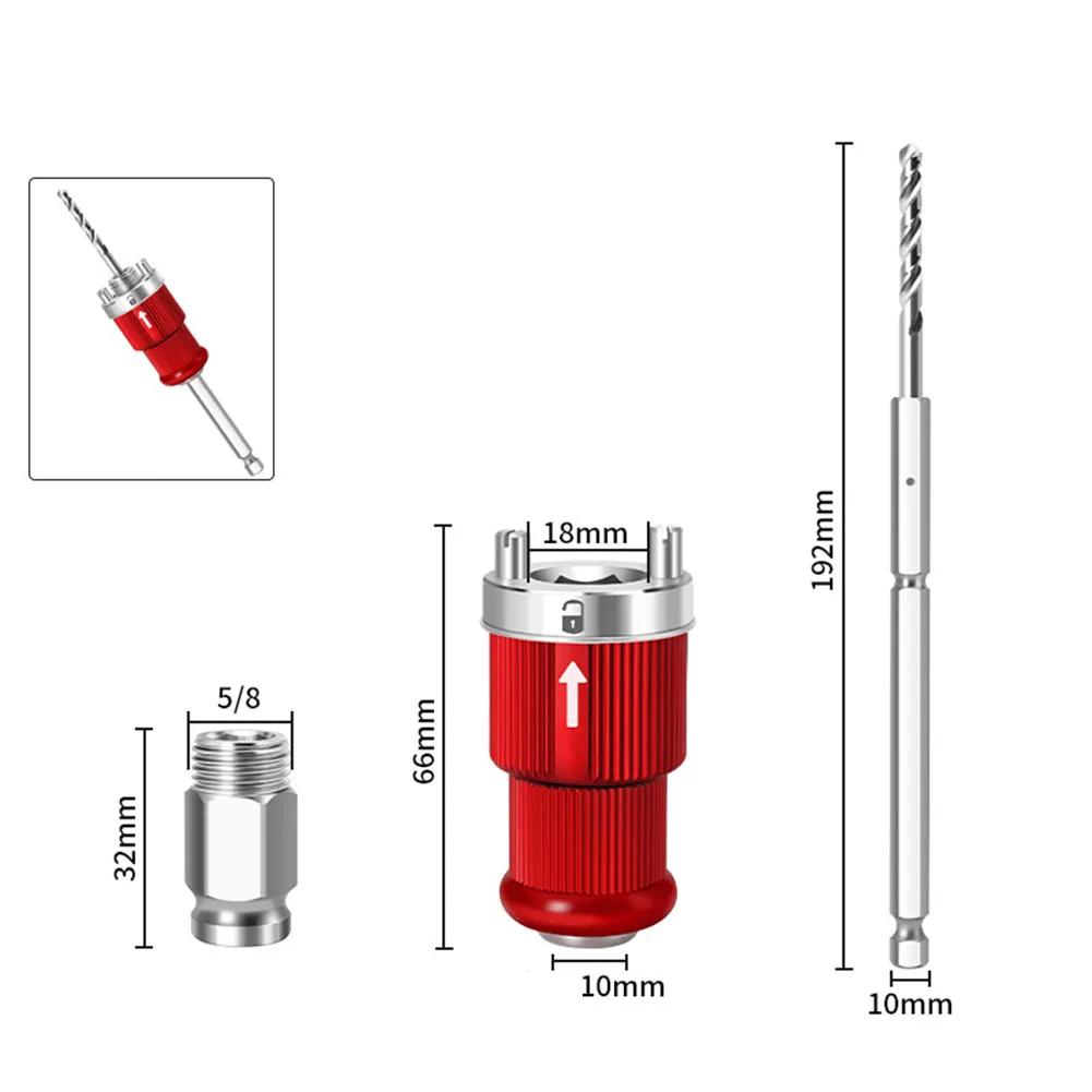 Woodworking Holes Saw Metal Quick Stripper With Locking Extension Pole, 16mm Woodworking Tool, 5/8" Thread, 10mm Shank