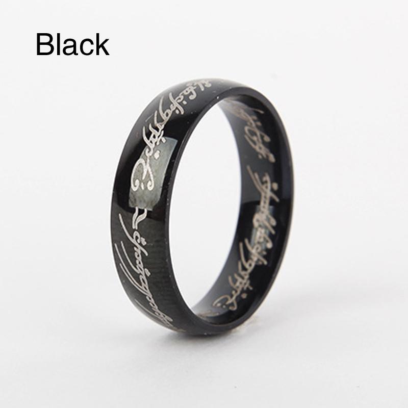 

Чоловіче/жіноче золоте кільце Весільні ювелірні вироби Кільце з нержавіючої сталі Каблучка з чорного золота Модна ювелірна каблучка 10 чорний