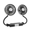 2026 Car Cooling Fan 360 Adjustable Dual Head Car Fan Low Noise Automotive Electric Fan Type C Charge for Dashboard RV Truck