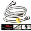 4-Min Stainless Steel Braided Dual Inlet/Outlet Hose for Hot/Cold Water Faucet, Heater, Angle Valve & Toilet.