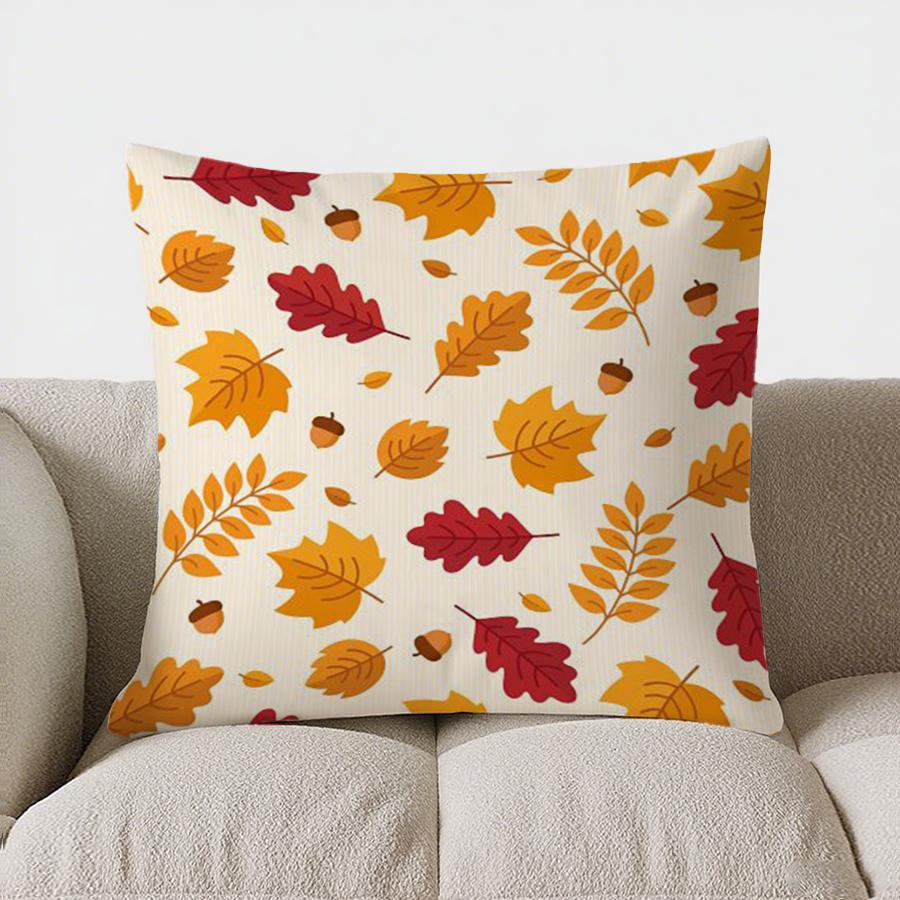 Home Decor Autumn Leaves Pattern Pillow For Home Decor Pattern Cushion Cover Suitable For Sofa Bedroom Car Pillow Cover
