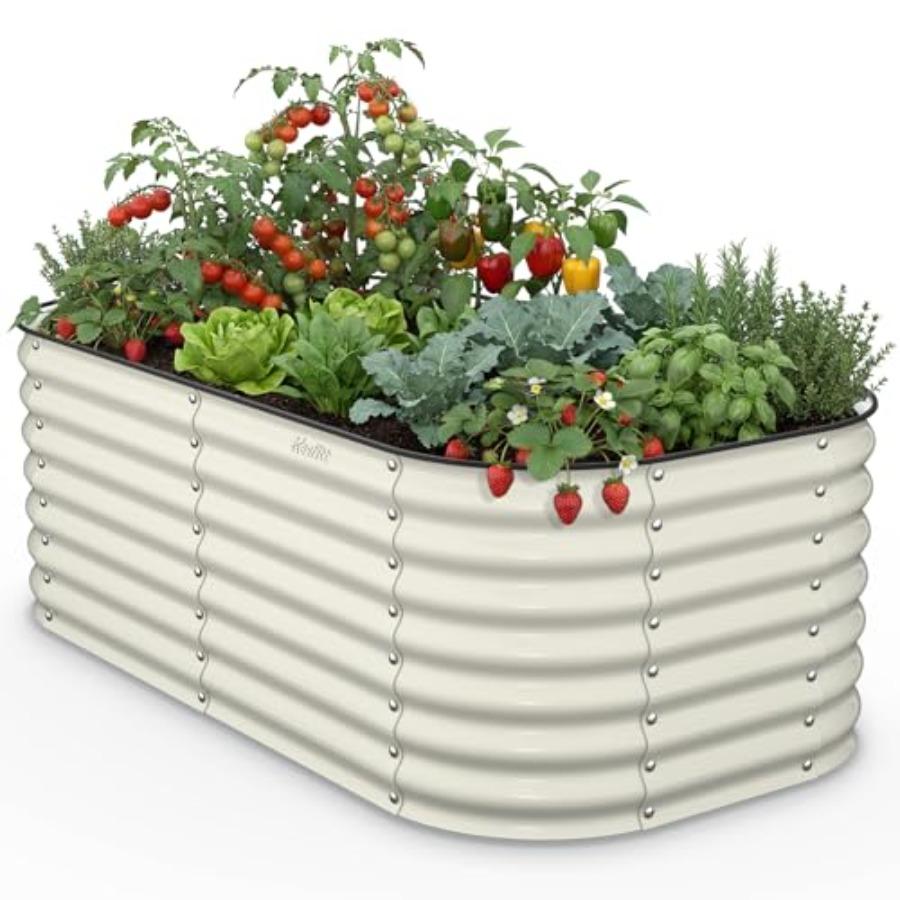 

Raised Garden Bed Outdoor Galvanized Steel Metal Raised Bed Planter for Vegetables 24-Inch Deep Open Bottom Backyard Garden Bed United States