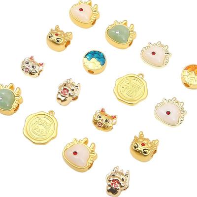 Metal Dragon Loose Spacer Beads for DIY Jewelry Bracelet Necklace