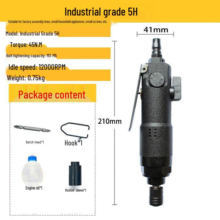 Industrial Pneumatic Screwdriver Air Tool for Woodworking & Decoration