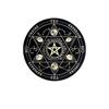Wooden Pendulum Board Moon Star Carved Divination Plate Eco-friendly Natural Wood Tool for Dowsing Meditation Ritual Decor