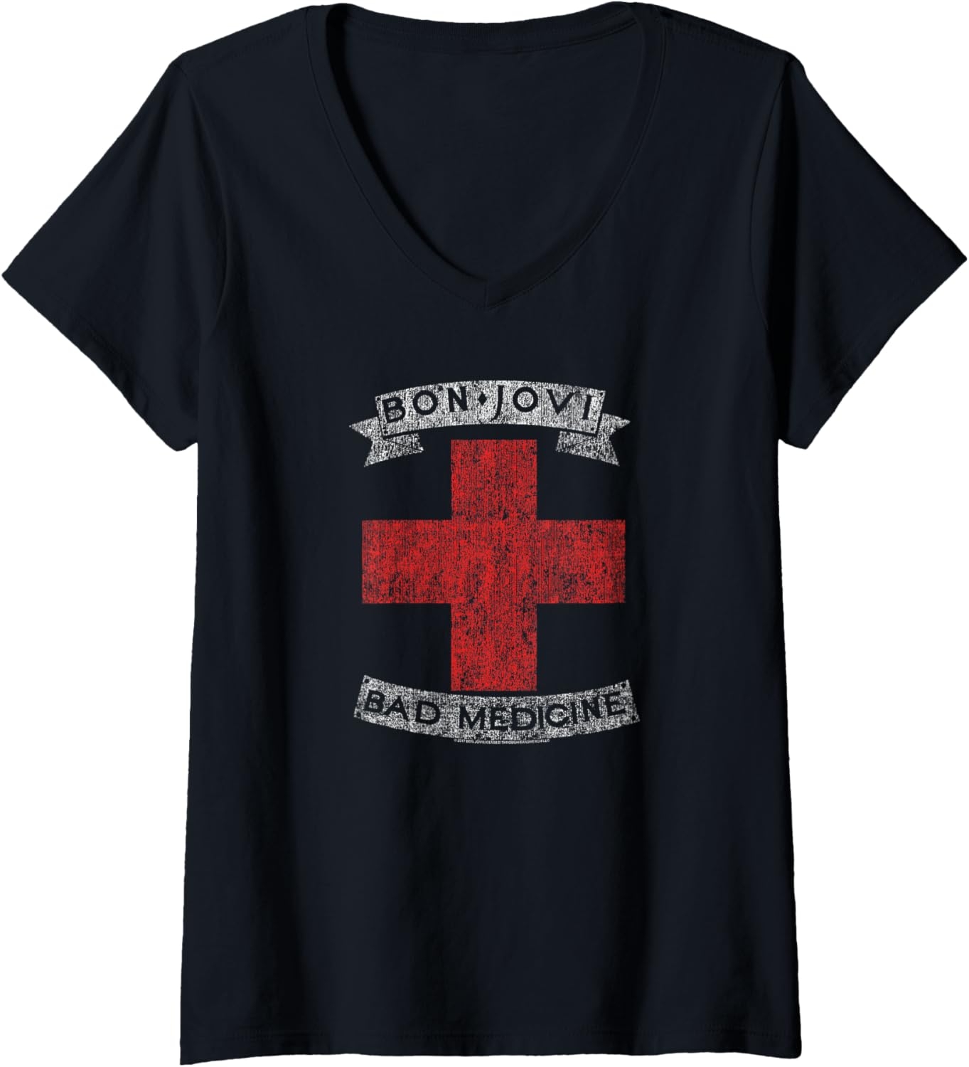 Bon Jovi Bad Medicine Red Cross T-shirt S