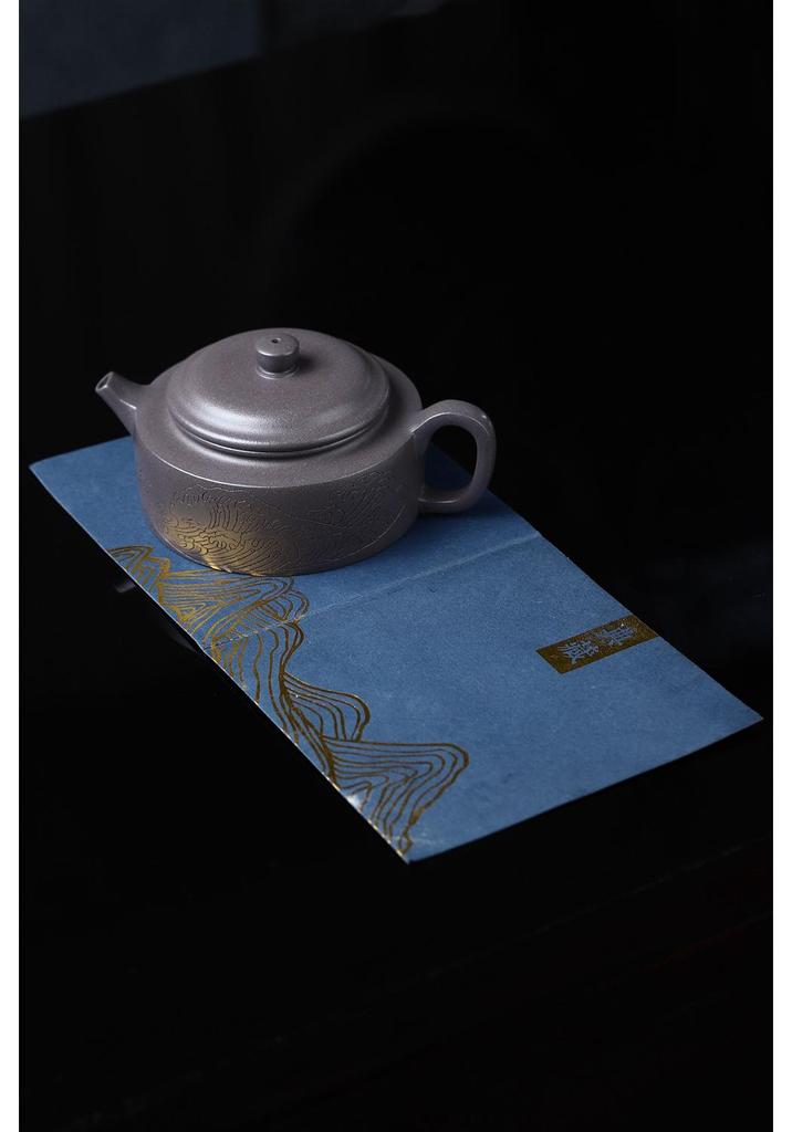 Sky Blue Yixing Zisha Teapot: Handmade Inner Push Ball Hole Design with Connector Line Tea Set
