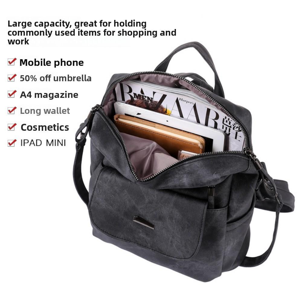 Backpack Backpack Women's Large Capacity Women's Backpack Backpack Women's Bag PU Women's Bag