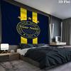 Fenerbahe Sports Club Custom Name Wall Tapestry Aesthetic Wall Hanging Printed Fabric Blanket Decorative Tapestries for Bedroom Living Room Home Decor