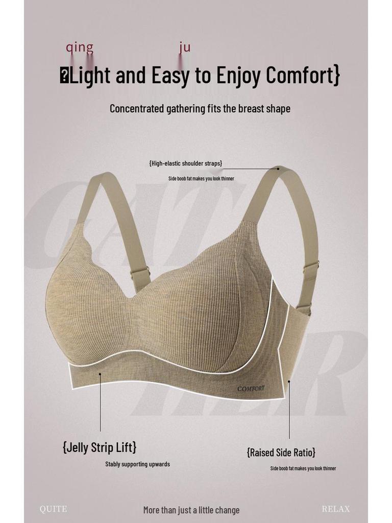 Women's Seamless Anti-Sagging Wireless One-Piece Lifting Bra