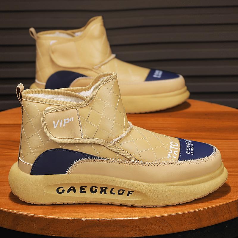 Fashion Hot Style Men's Snow Boots Velvet and Thickening Warm Shoes for Men Comfort Wear-resistant Trendy All-match Mens Winter Shoes