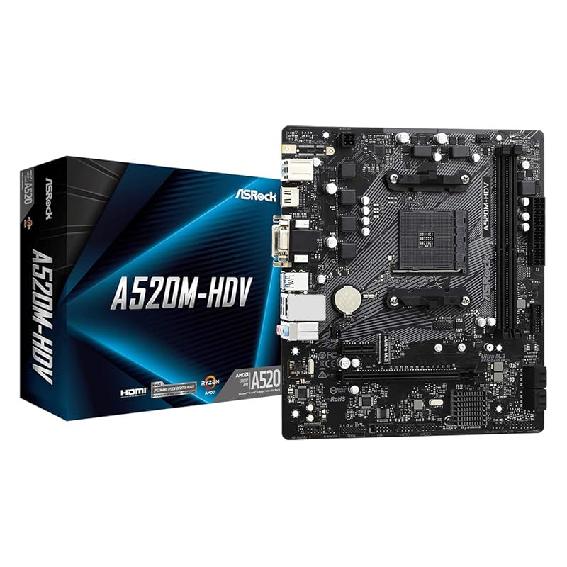 

ASRock AMD Ryzen 3000/4000 series (Soket AM4) compatible Equipped with A520 chipset Micro ATX motherboard [Domestic authorized distributor product]