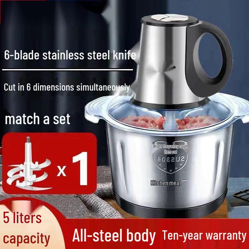 

Multi-Functional Stainless Steel Electric Meat Grinder & Dough Kneader Limited-time copper motor [10-year warranty]
