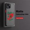 Marokkaanse Paspoort Kaart Mat Transparant Voor iPhone Hoesje 17 16 15 14 13 12 11 Pro XR XS Max 7 8 Plus Anti-Val Telefoon Y2K Cover