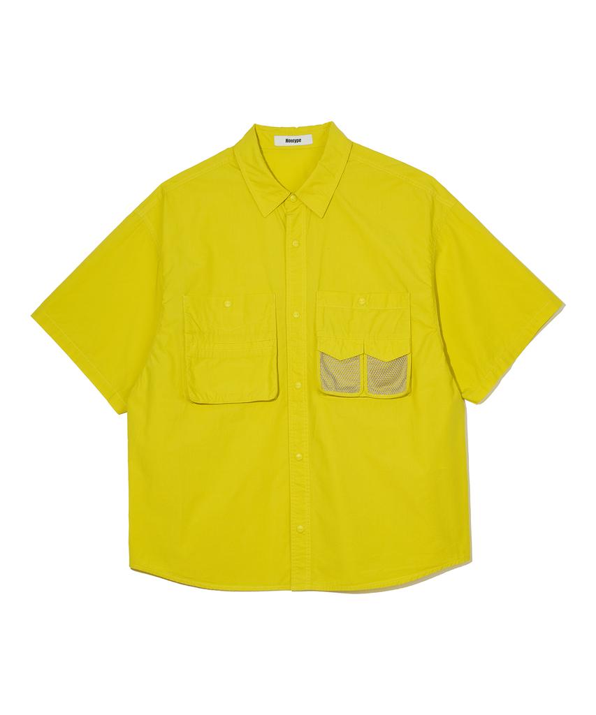 Nontaib Mesh Twin Cargo S/S Shirts (Yellow)