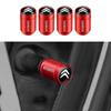 4Pcs Metal Car Badges Wheel Tire Valve Caps Covers Car Accessories For Citroen C1 C2 C3 C4 Grand Picasso C4L VTS C-ELYSEE DS DS3 sdcr63