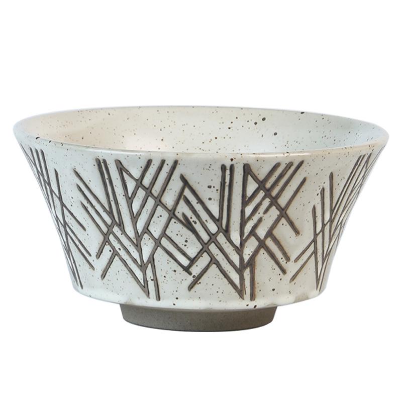 Japonská rýžová miska domácí keramická polévková miska vysoká tvář velká kapacita rýžová miska nudlová miska jednotlivá malá miska nádobí