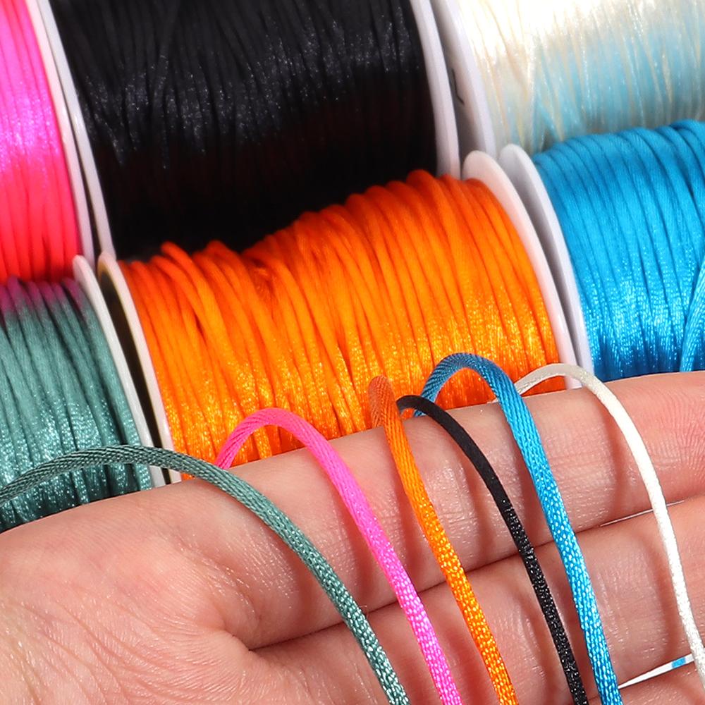 50/80yards Korean Silk Thread Chinese Knot Woven Thread String Cord For DIY Jewelry Making Tassels Beading String Accessories