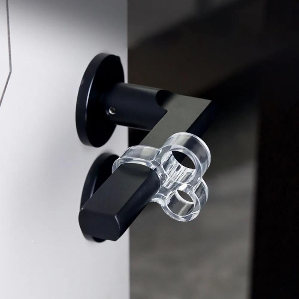 1/4/8PCS PVC Handles Door Stopper Punch-free Transparent Handle Buffer Pad O-shaped Wall Protector Anti-Collision Protected Pad