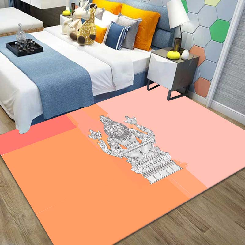 15 Sizes Indian Buddha Statue Meditation Seven Chakras Carpet for Bedroom Yoga Floor Mat Living Room Floor Decor Anti-slip Rugs