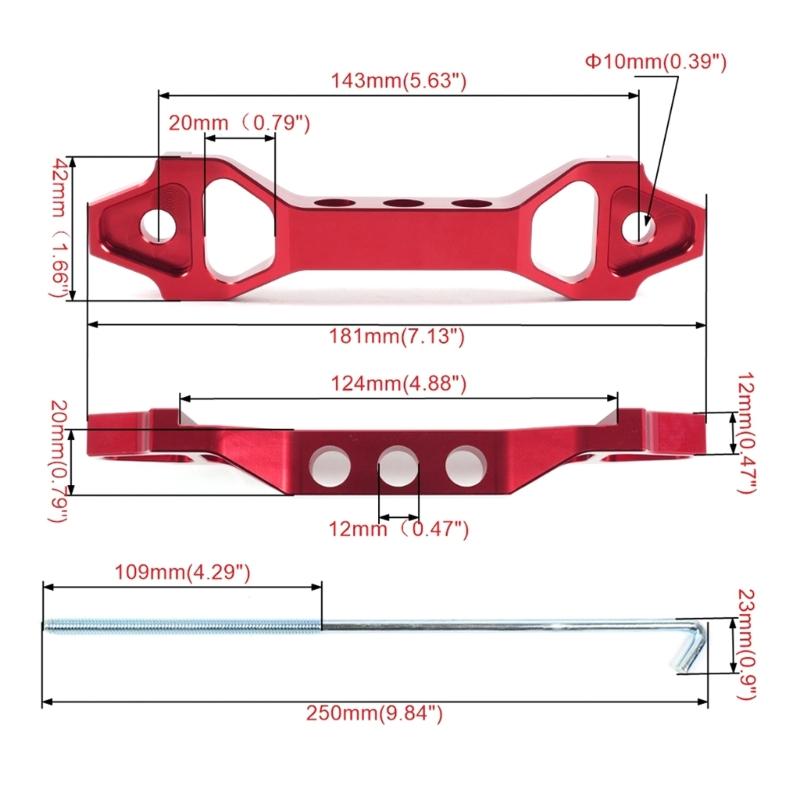 Battery Hold Down Bracket Holder Battery Hold Down Car Battery Fixing Bracket Universal Battery Crossbar with 25cm Bolt