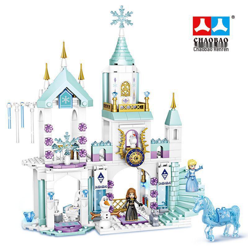 Princess Castle Carriage Puzzle: Snowy Building Blocks for Girls