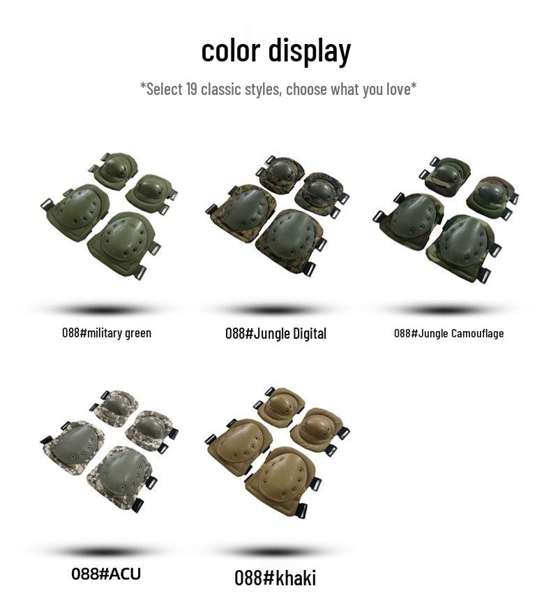 Camouflage Knie- und Ellbogenschoner-Set für taktisches Training, Radfahren und Bergsteigen