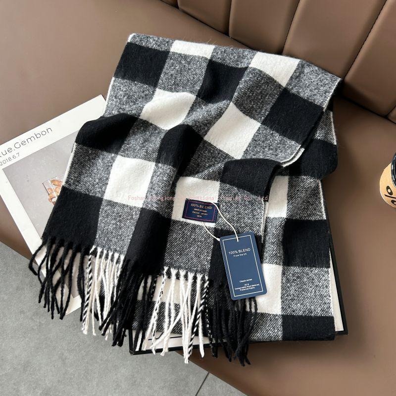 Herbst und Winter Klassischer Karierter Modischer Schal Stil Für Paare, Australische Imitation Wolle Textur Warmer Schal