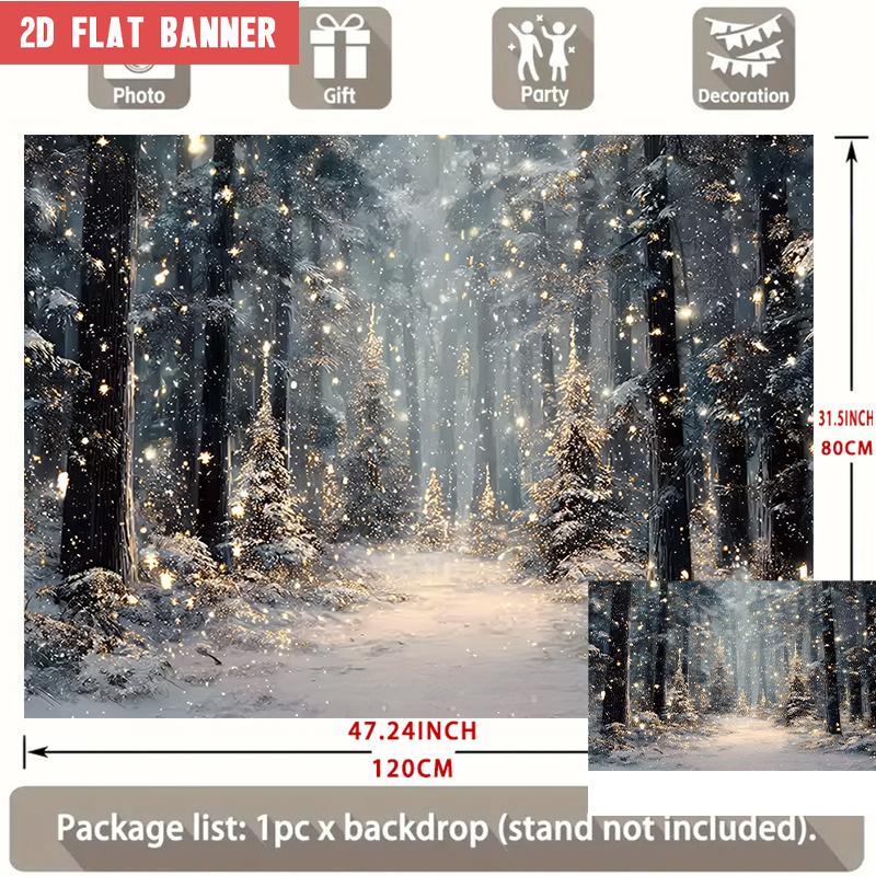 1Pcs A Featuring a Winter Snow Decoration Background Winter Backdrop Decorations For Photo Studio Photo Booth Christams Party