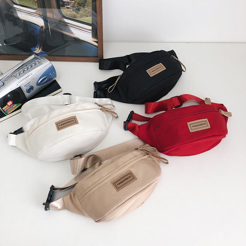 Women Nylon Sling Bag Casual Crossbody Chest Bag Lightweight Fanny Pack Multi Pocket Shoulder Bag Travel Hiking Waist Pack