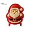Festive Gingerbread Man Pastry Tools Christmas Mini Pie Mold, 3D Relief Embossed Hand Baking Holiday Pressed Dough Stamps Reusable DIY Press Mold for