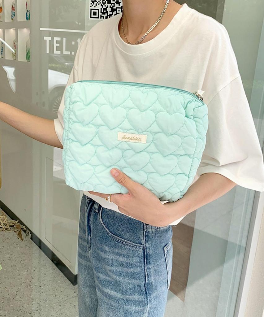 Ninon Kleine Kosmetiktasche Gesteppt Groß Reise Make-up Schwarz [ninon] Beutel, Groß, Organizer, Beutel, Stilvoll, Rechteckig, Taschentuch, Herzförmiges Design,