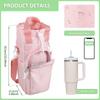 Portable Water Bottle Bag Large Capacity Water Bottle Carrier Bag with Pockets and Adjustable Strap For Stanley Quencher New