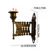Vintage Style Extendable Taper Candle Holder Wall Mounted Candlestick Rack Decor