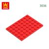 15Pcs/Lot 3036 6x8 Dots Plate Construction Bricks Basic Components Board Blocks Works With all Brand Playthings Ideal For Children Gift Idea Box