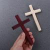 1PC Creative Christian Wooden Cross 12cm Hanging Wall Large Long Crucifix Two Color for Home Decoration